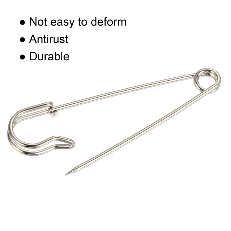 Safety Pins Large Metal Sewing Pins for Office, Home