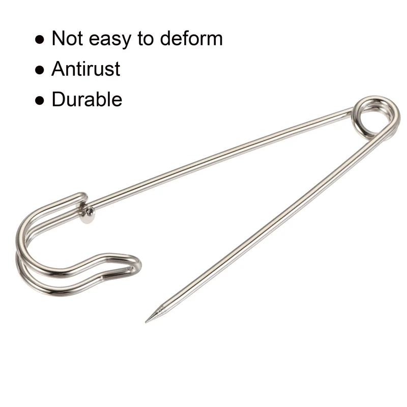 Safety Pins Large Metal Sewing Pins for Office, Home