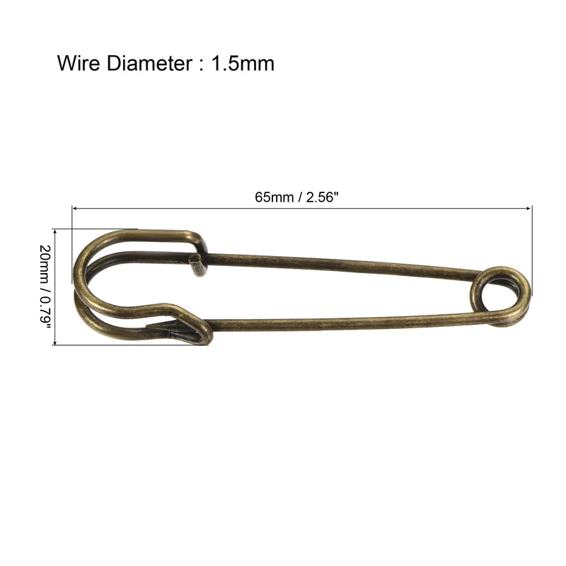 Safety Pins Large Metal Sewing Pins for Office, Home