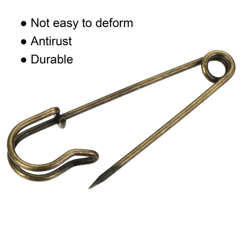 Safety Pins Large Metal Sewing Pins for Office, Home