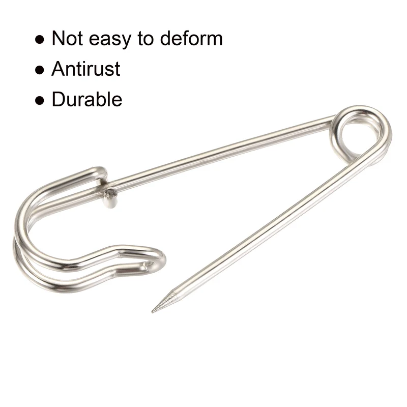 Safety Pins Large Metal Sewing Pins for Office, Home