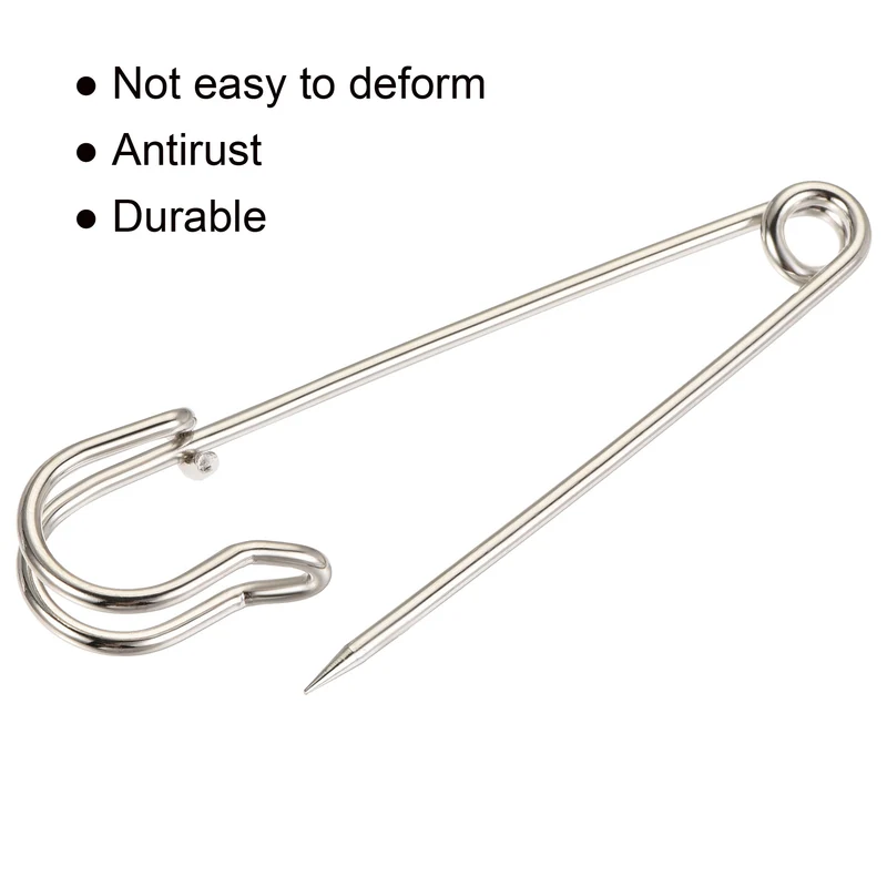 Safety Pins Large Metal Sewing Pins for Office, Home