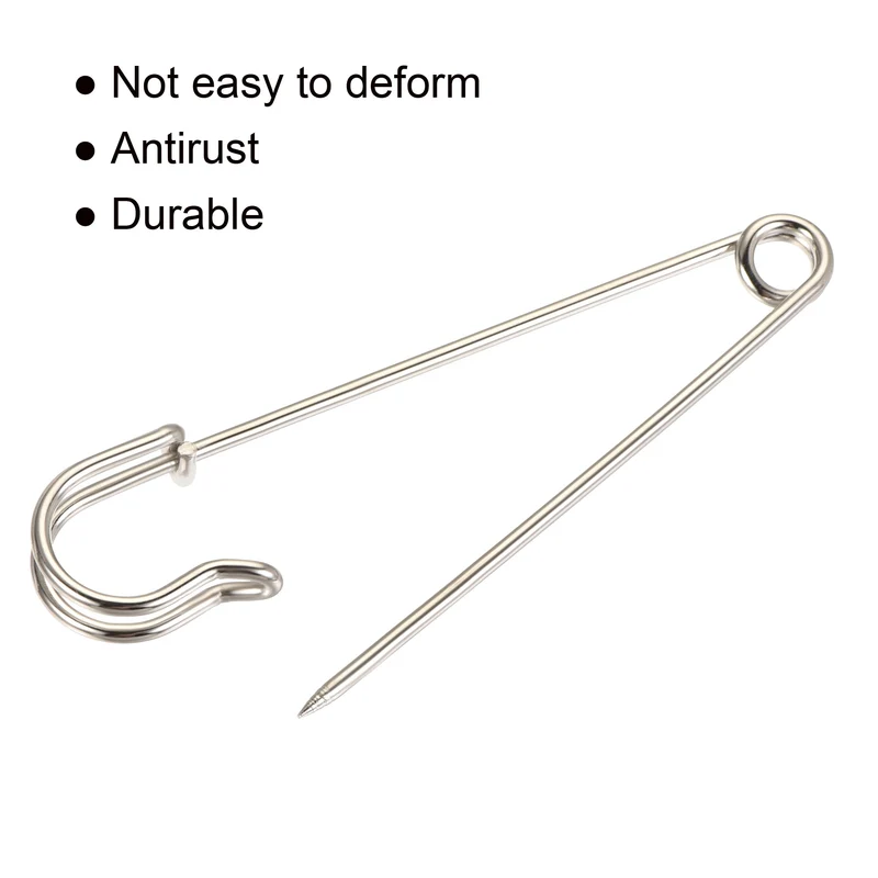 Safety Pins Large Metal Sewing Pins for Office, Home