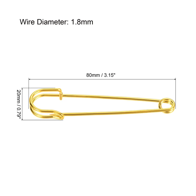 Safety Pins Large Metal Sewing Pins for Office, Home