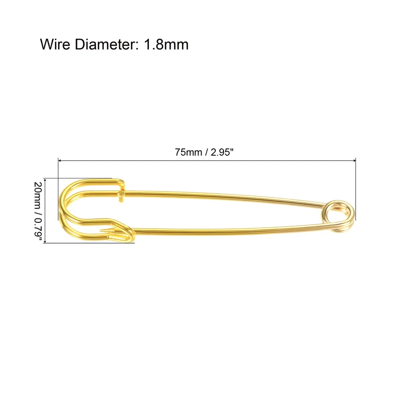 Safety Pins Large Metal Sewing Pins for Office, Home