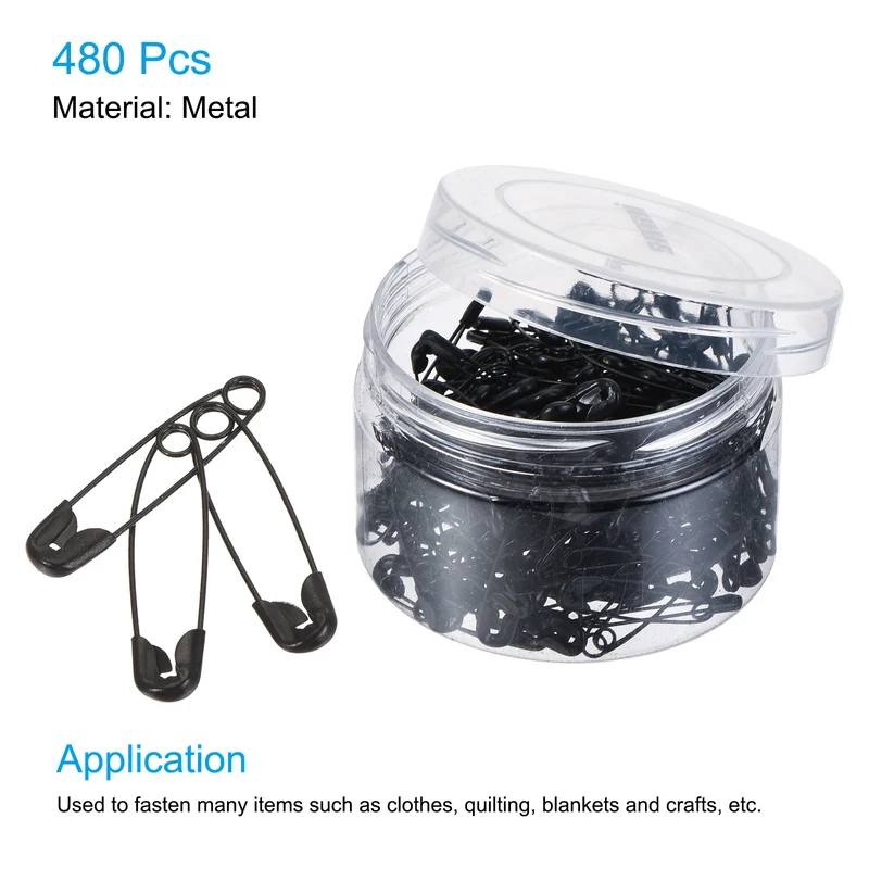 Safety Pins Metal Sewing Pins, with Box for Office, Home