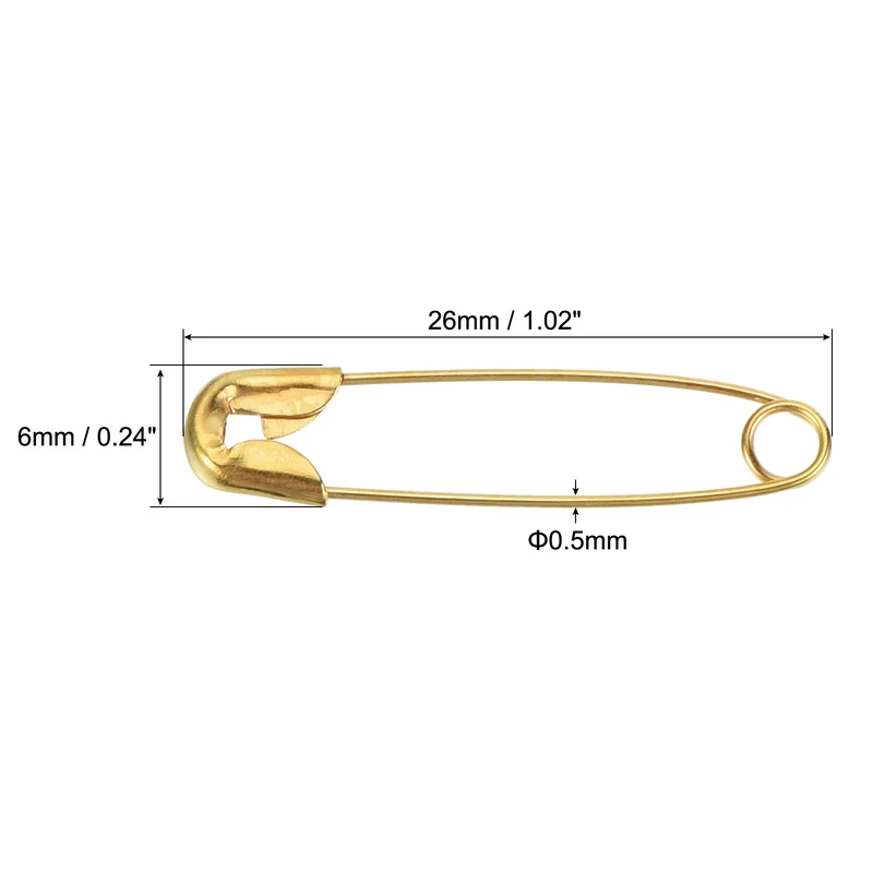 Safety Pins, Metal, Sewing Pins with Box for Office Home