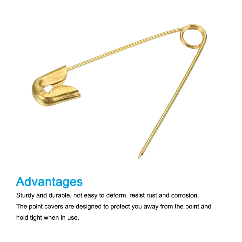 Safety Pins, Metal, Sewing Pins with Box for Office Home