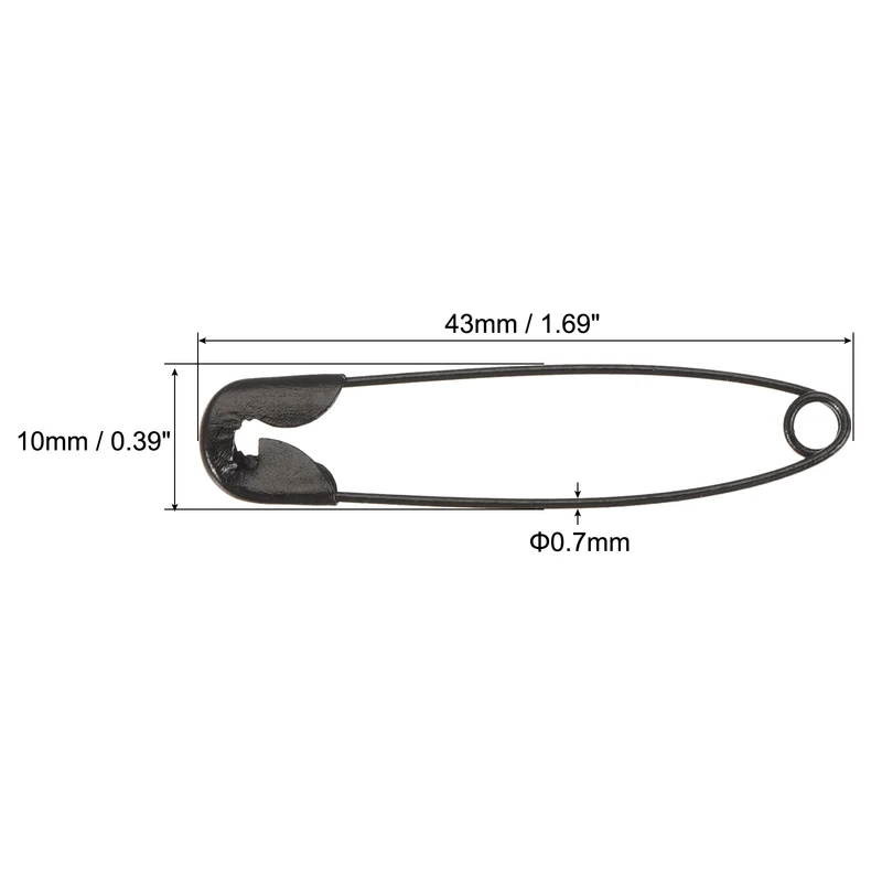 Safety Pins Metal Sewing Pins with Box for Office, Home