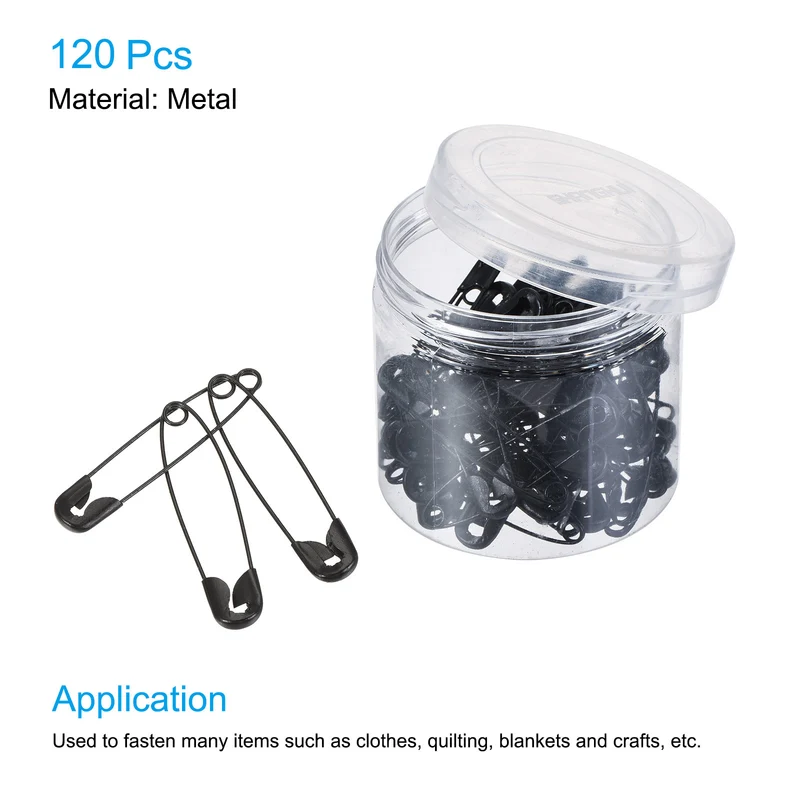 Safety Pins Metal Sewing Pins with Box for Office, Home
