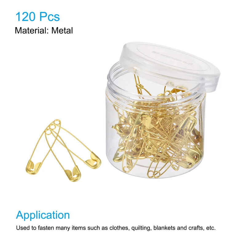 Safety Pins Metal Sewing Pins with Box for Office, Home