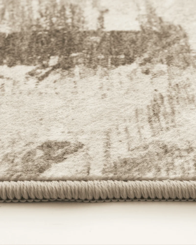Geometric Vintage Tara Neutral Washable Area Rug