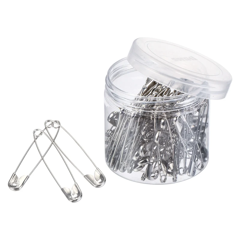 Safety Pins, Metal Sewing Pins with Box for Office