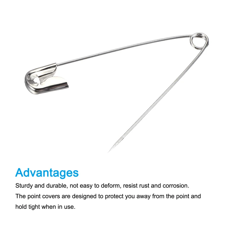 Safety Pins, Metal Sewing Pins with Box for Office