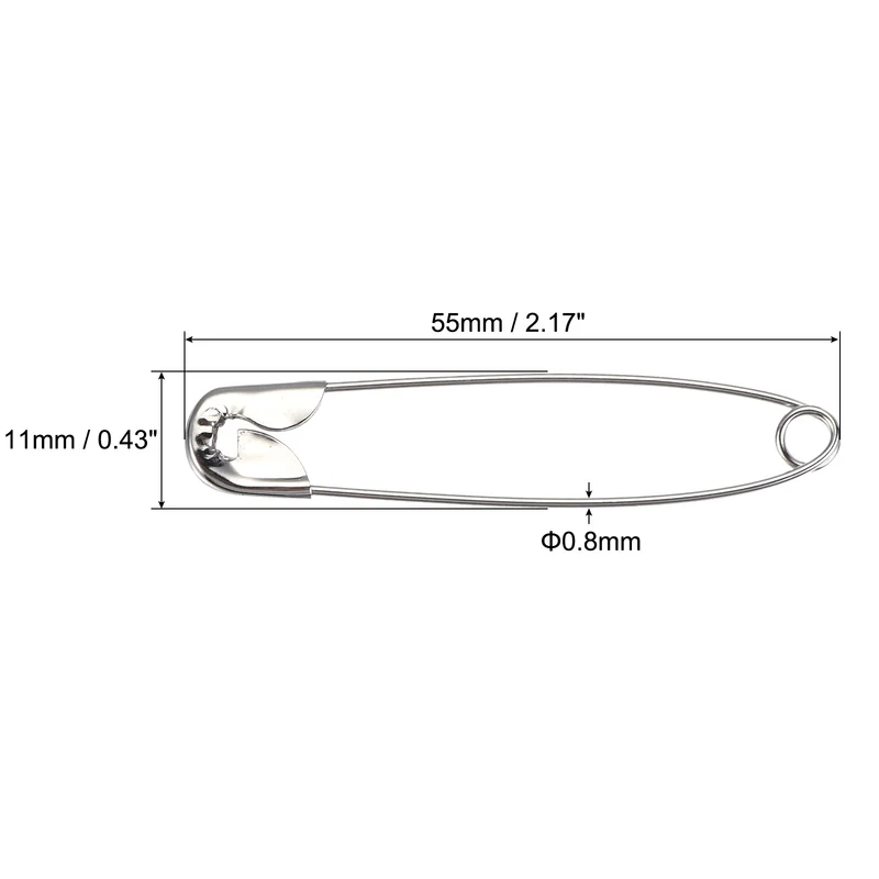 Safety Pins, Metal Sewing Pins with Box for Office