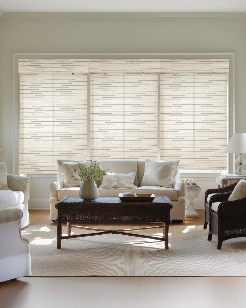Kaia Linen Bamboo Woven Shade - White
