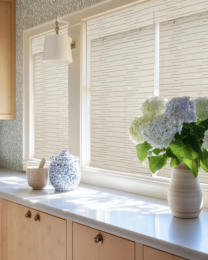 Kaia Linen Bamboo Woven Shade - White