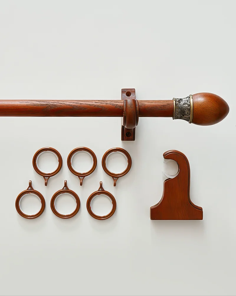 Carved Custom Wooden Curtain Rods