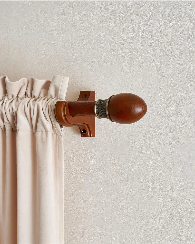 Carved Custom Wooden Curtain Rods