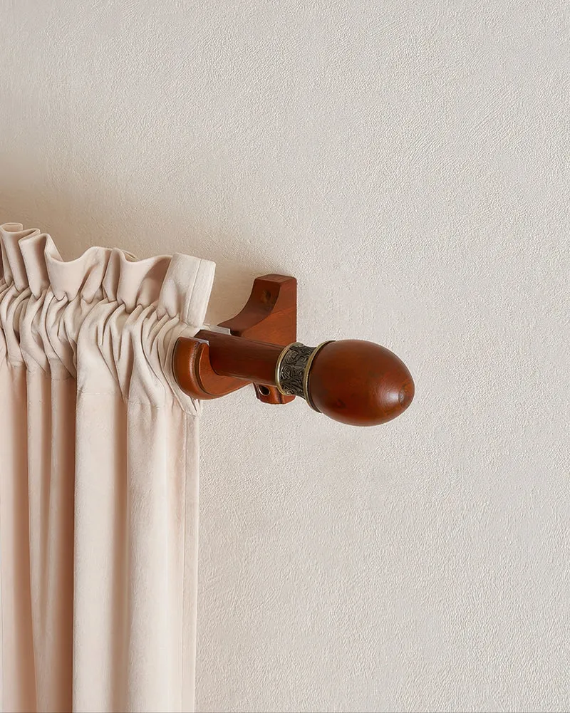 Carved Custom Wooden Curtain Rods