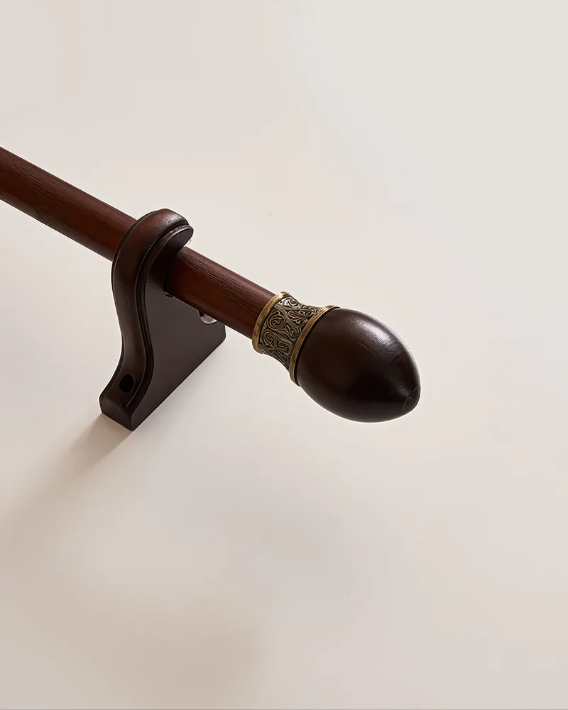Carved Custom Wooden Curtain Rods