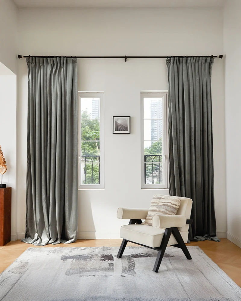 Moonlit Velvet Custom Curtain