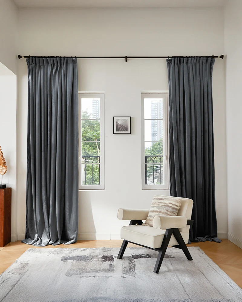 Moonlit Velvet Custom Curtain