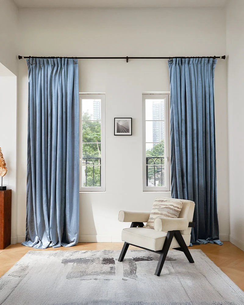 Moonlit Velvet Custom Curtain