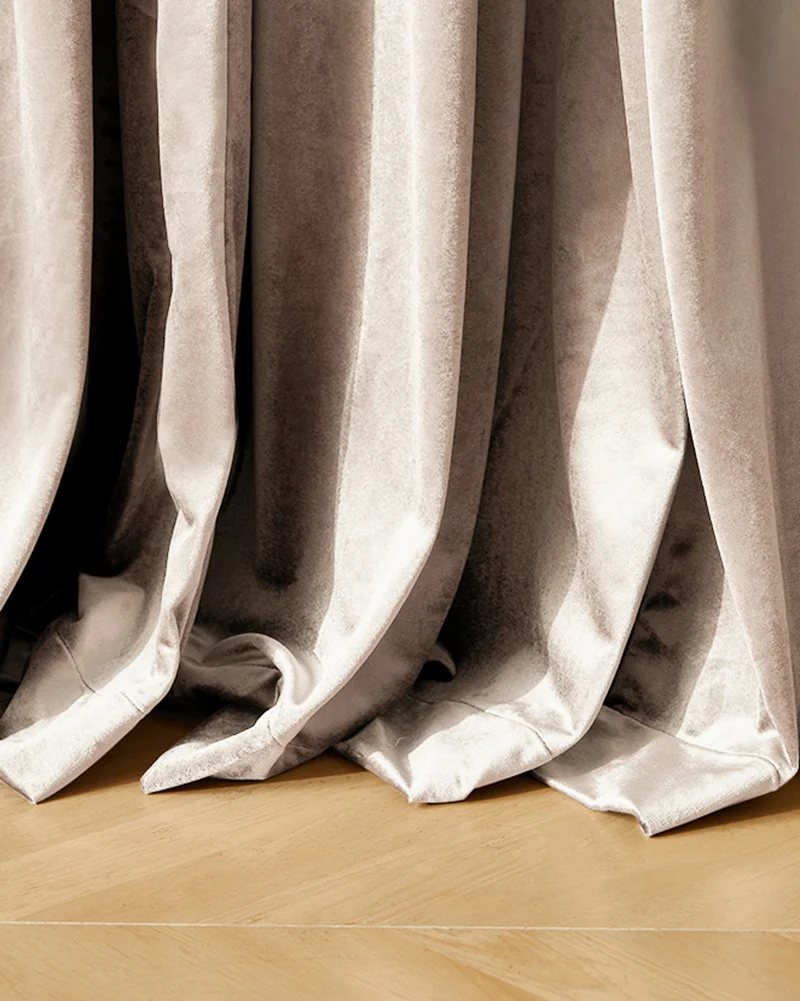 Moonlit 4 Layers Heavyweight Soundproof Thermal 100% Blackout Velvet Custom Curtain