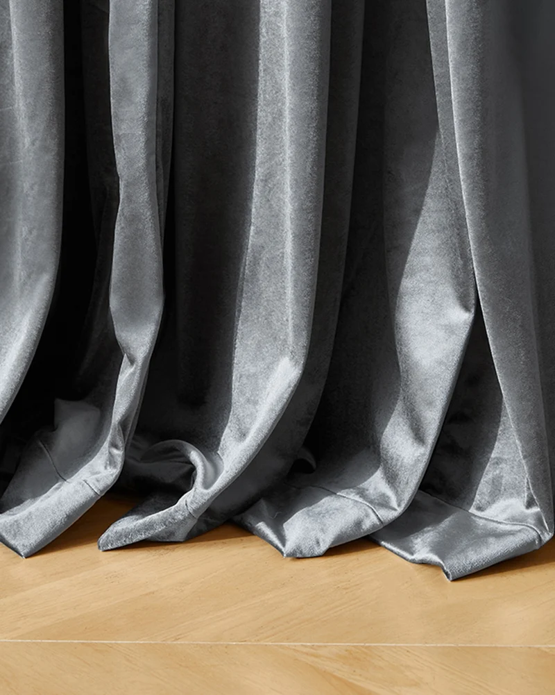 Moonlit 4 Layers Heavyweight Soundproof Thermal 100% Blackout Velvet Custom Curtain