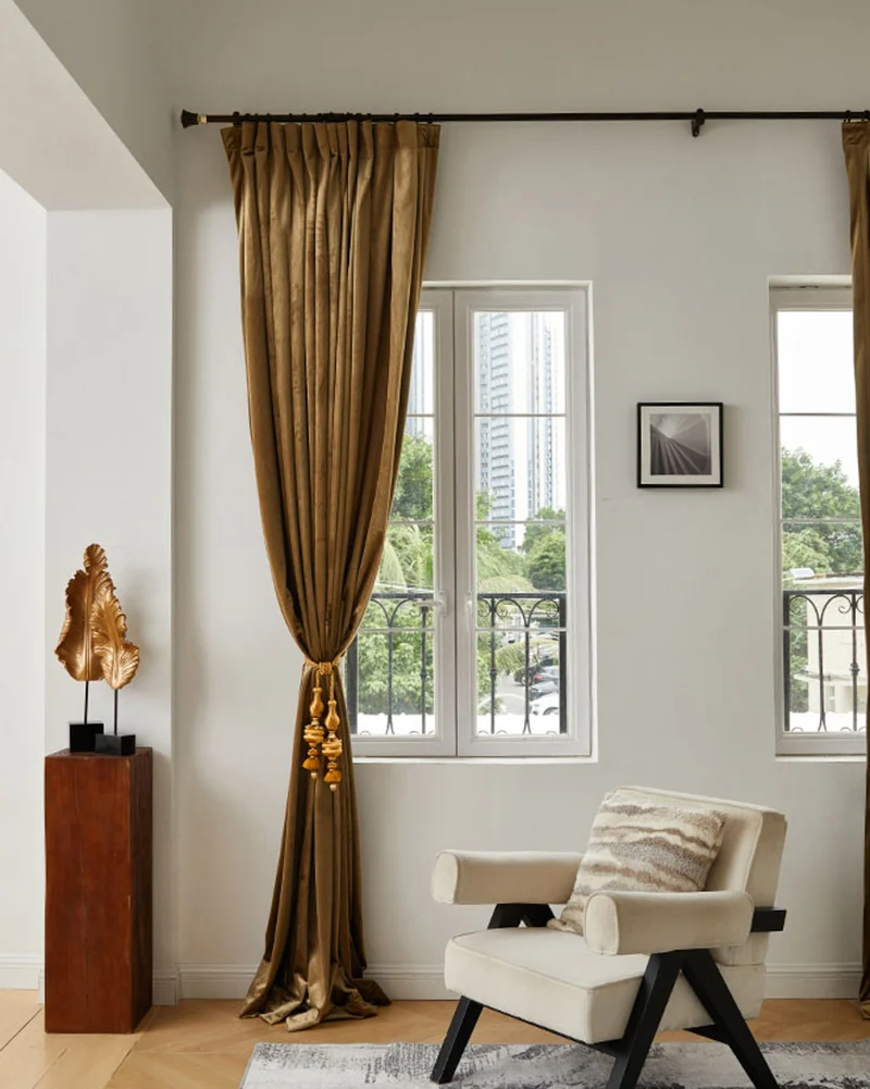 Moonlit 4 Layers Heavyweight Soundproof Thermal 100% Blackout Velvet Custom Curtain