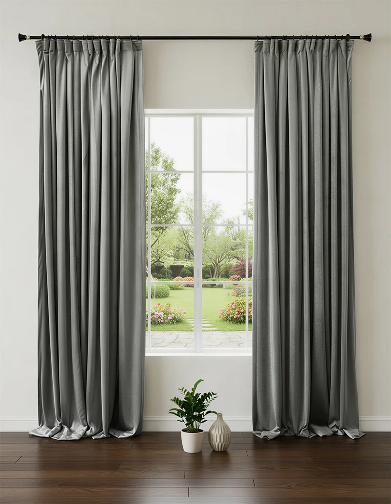 Moonlit 4 Layers Heavyweight Soundproof Thermal 100% Blackout Velvet Custom Curtain