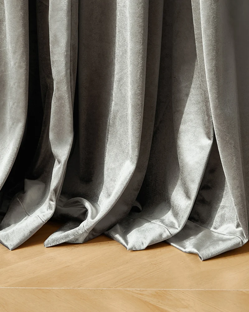 Moonlit 4 Layers Heavyweight Soundproof Thermal 100% Blackout Velvet Custom Curtain