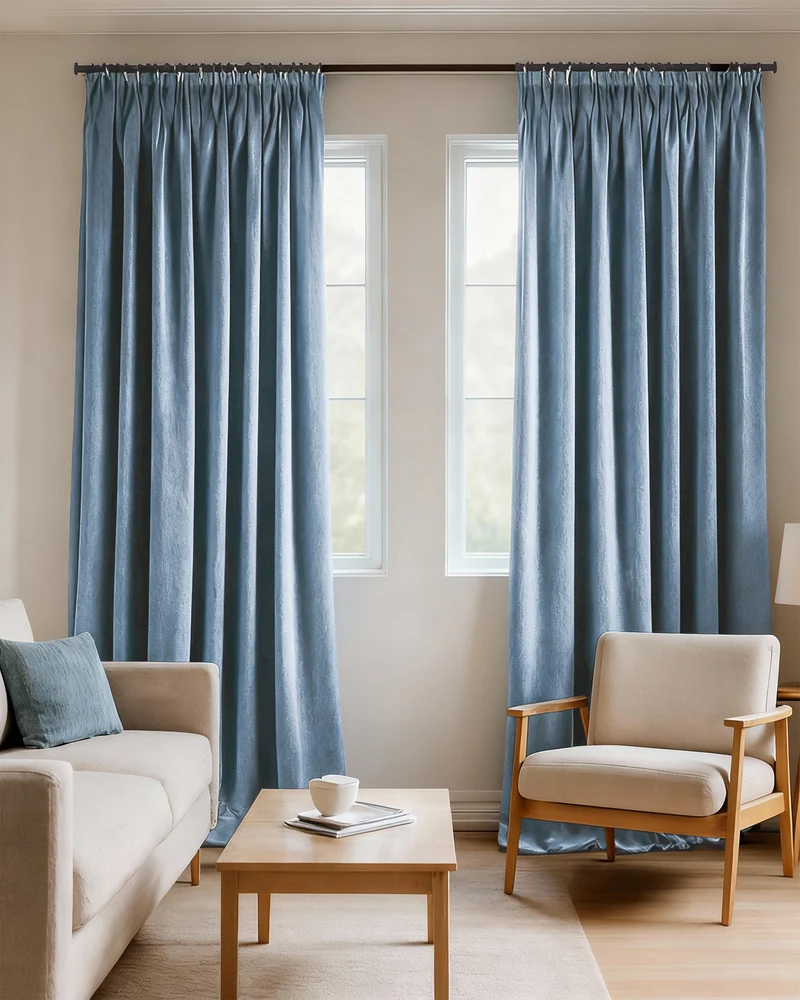 Moonlit 4 Layers Heavyweight Soundproof Thermal 100% Blackout Velvet Custom Curtain
