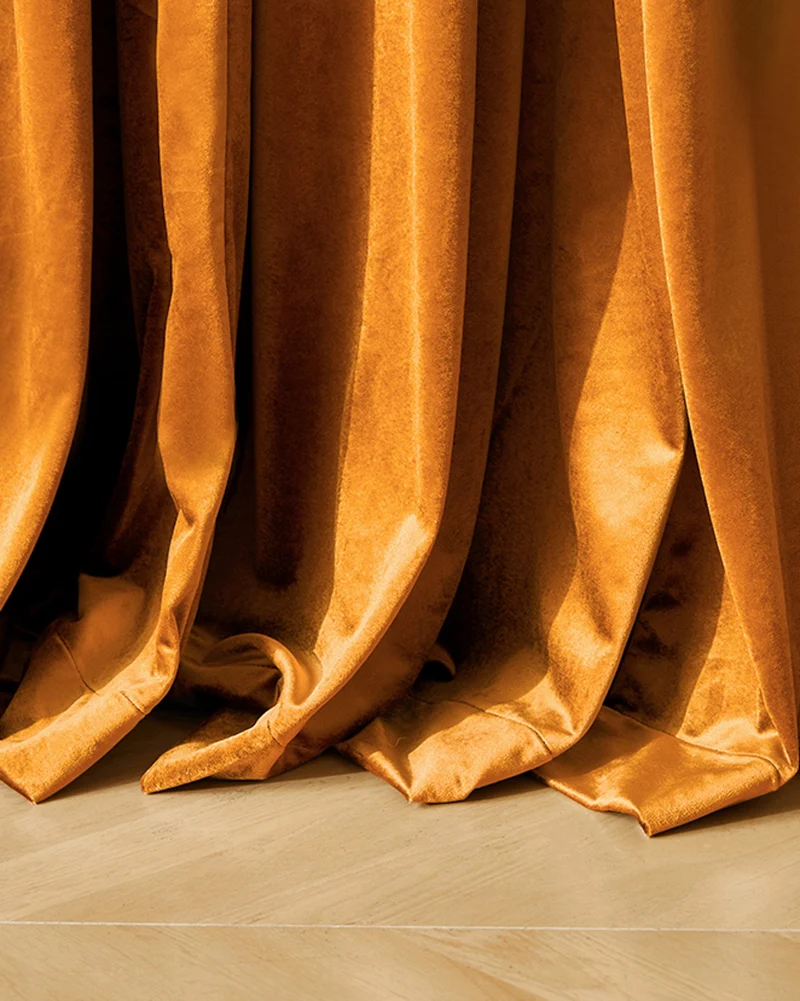 Moonlit 4 Layers Heavyweight Soundproof Thermal 100% Blackout Velvet Custom Curtain