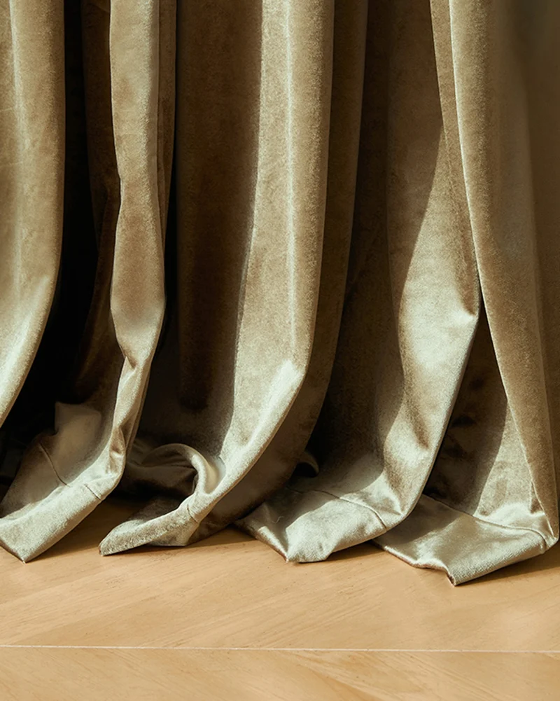 Moonlit 4 Layers Heavyweight Soundproof Thermal 100% Blackout Velvet Custom Curtain
