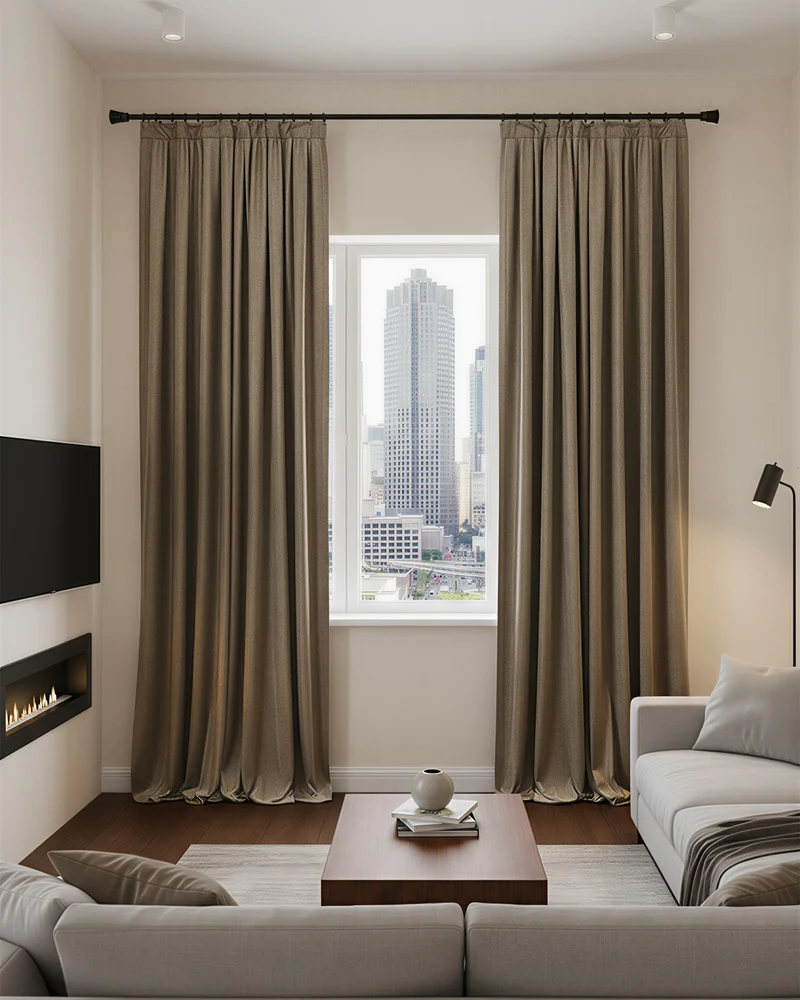 Moonlit 4 Layers Heavyweight Soundproof Thermal 100% Blackout Velvet Custom Curtain