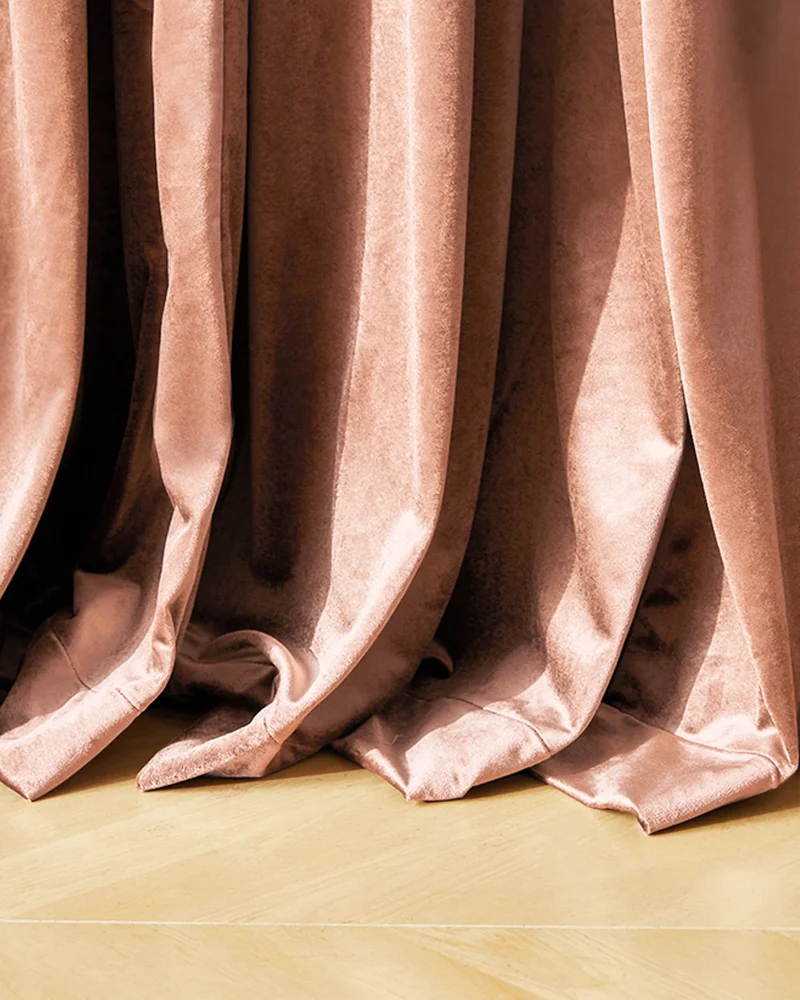 Moonlit 4 Layers Heavyweight Soundproof Thermal 100% Blackout Velvet Custom Curtain