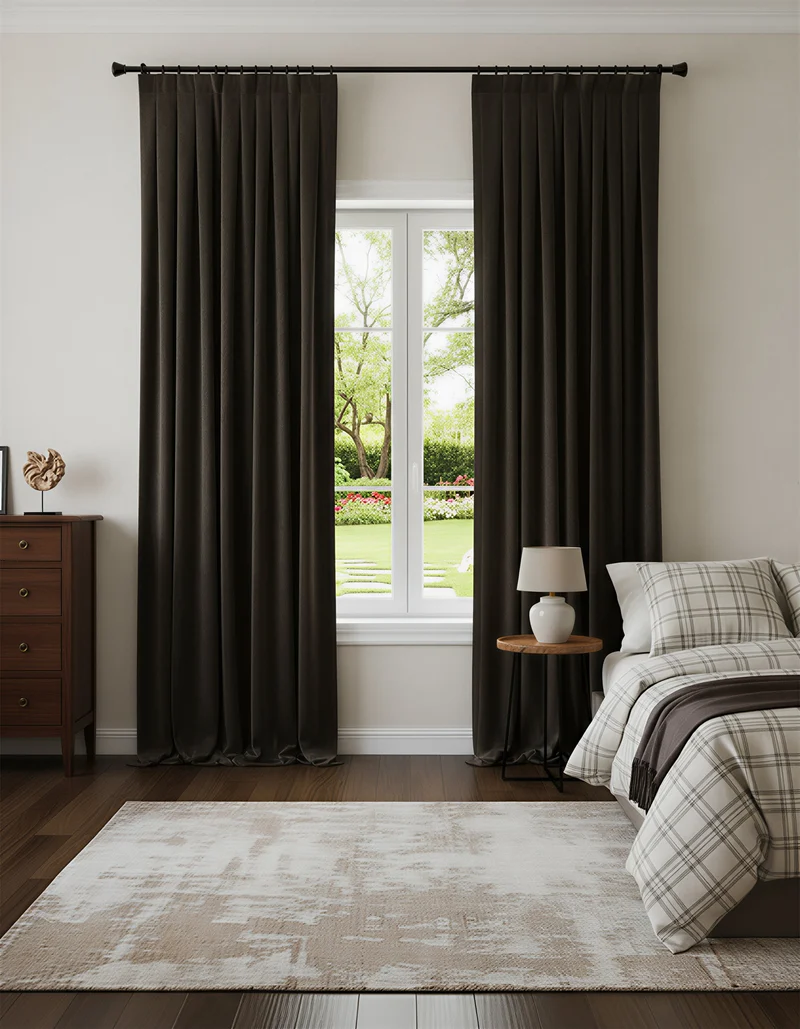 Moonlit 4 Layers Heavyweight Soundproof Thermal 100% Blackout Velvet Custom Curtain