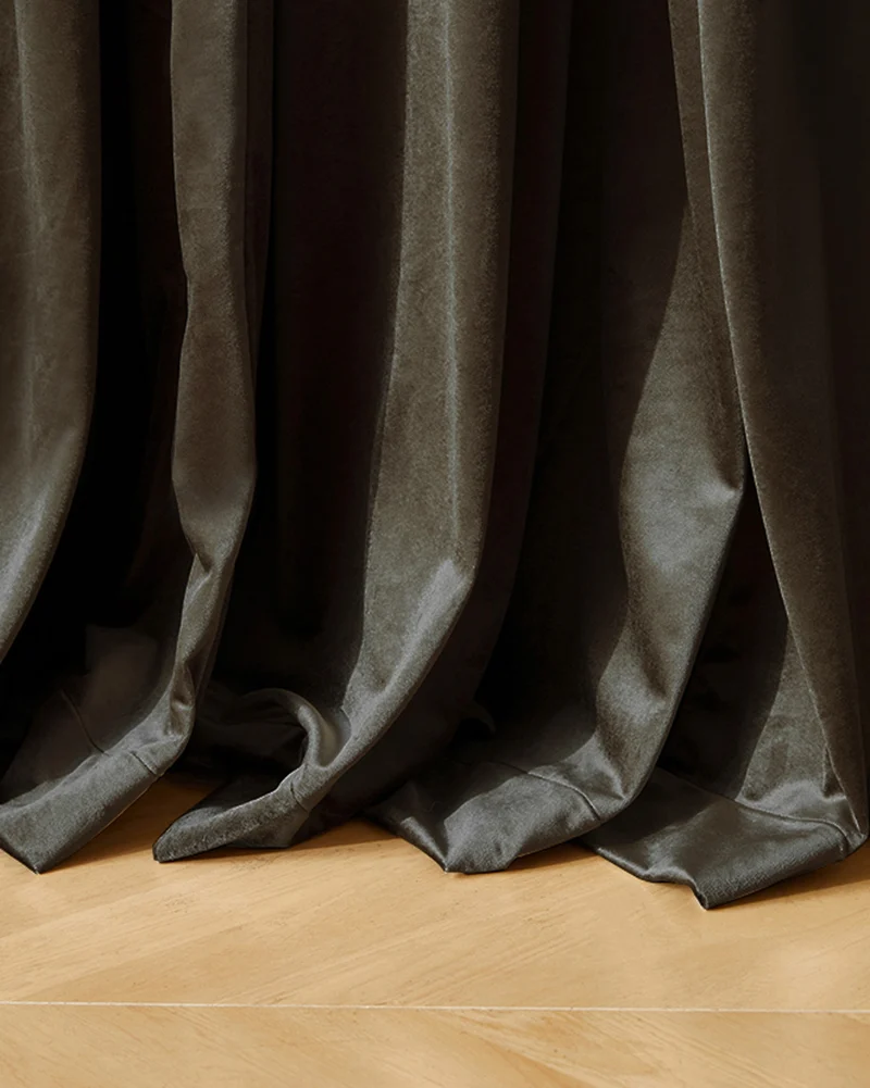 Moonlit 4 Layers Heavyweight Soundproof Thermal 100% Blackout Velvet Custom Curtain