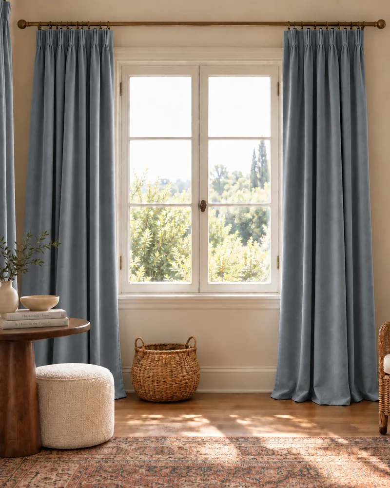Moonlit 4 Layers Heavyweight Soundproof Thermal 100% Blackout Velvet Custom Curtain