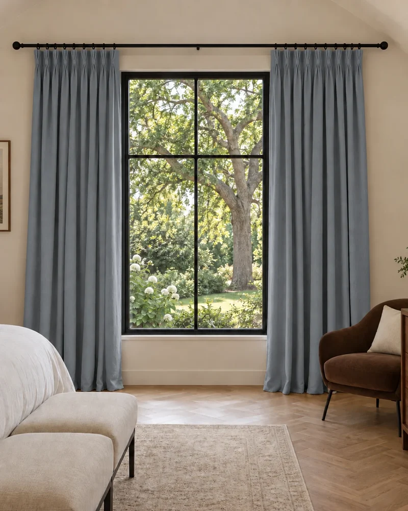Moonlit 4 Layers Heavyweight Soundproof Thermal 100% Blackout Velvet Custom Curtain