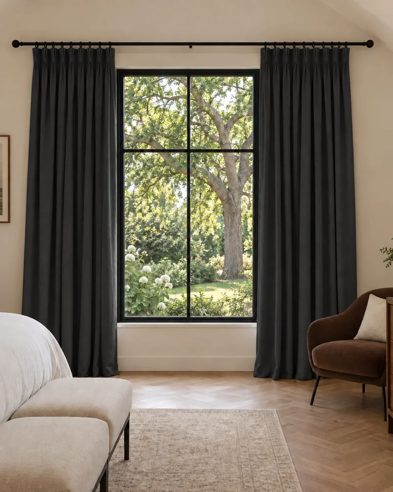 Moonlit 4 Layers Heavyweight Soundproof Thermal 100% Blackout Velvet Custom Curtain