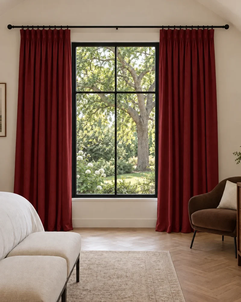 Moonlit 4 Layers Heavyweight Soundproof Thermal 100% Blackout Velvet Custom Curtain