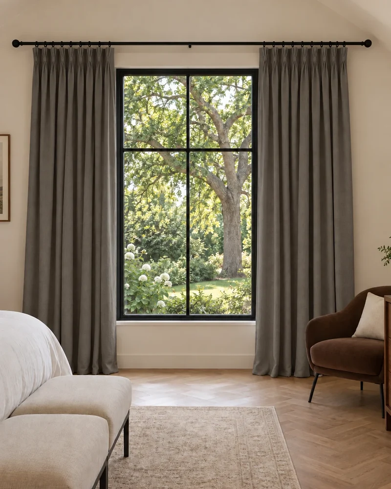 Moonlit 4 Layers Heavyweight Soundproof Thermal 100% Blackout Velvet Custom Curtain