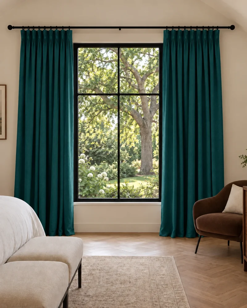 Moonlit 4 Layers Heavyweight Soundproof Thermal 100% Blackout Velvet Custom Curtain