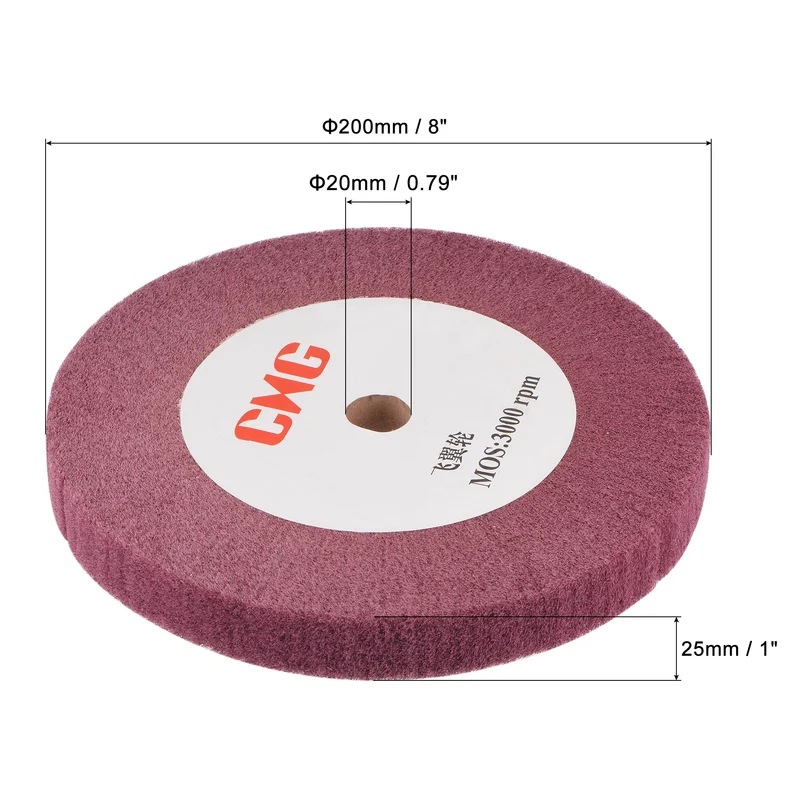 Uxcell Non-Woven Nylon Wire Drawing Abrasive Polishing Flap Wheel Grinding