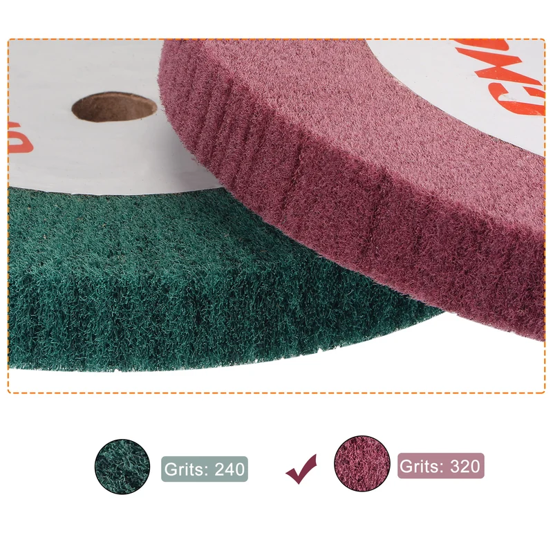 Uxcell Non-Woven Nylon Wire Drawing Abrasive Polishing Flap Wheel Grinding