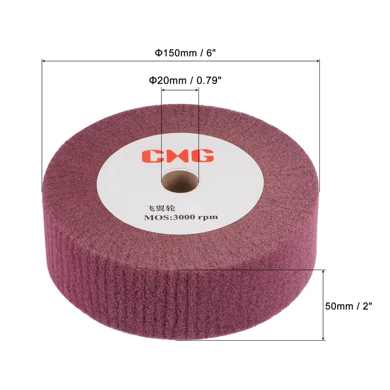 Uxcell Non-Woven Nylon Wire Drawing Abrasive Polishing Flap Wheel Grinding