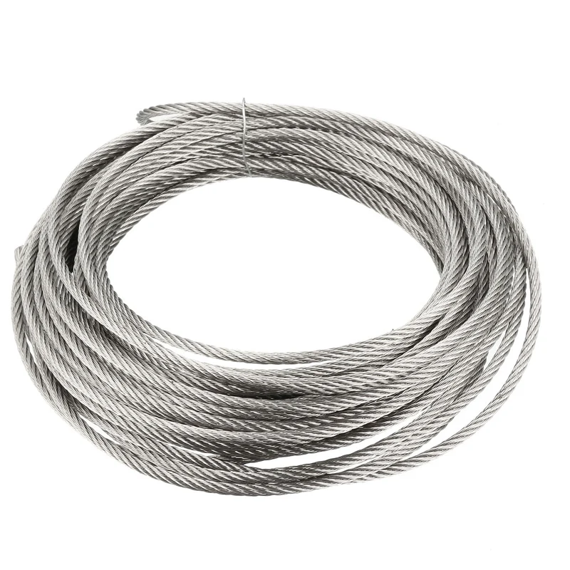 Uxcell Stainless Steel Wire Rope Cable 304 Grade for Hoist Lifting Grinder Pulley Wheel